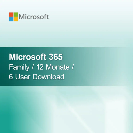 Microsoft 365 Famille / 12 mois / 6 utilisateurs Téléchargement
