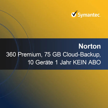 Norton 360 Premium, 75 Go de sauvegarde cloud, 10 appareils 1 an SANS ABONNEMENT