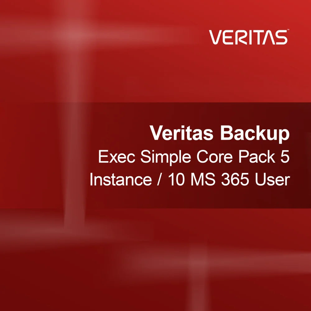 Veritas Backup Exec Pack de base simple 5 instances / 10 utilisateurs MS 365