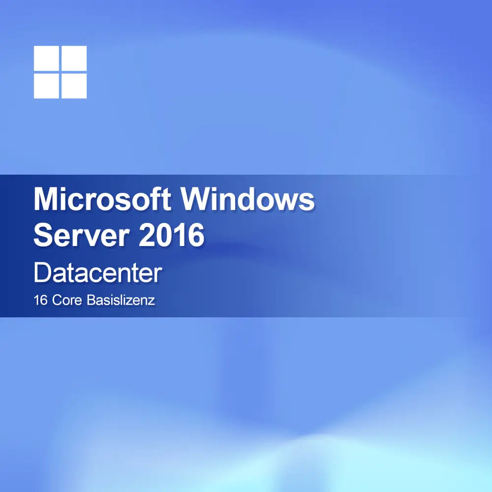 Licence de base Microsoft Windows Server 2016 Datacenter 16 cœurs